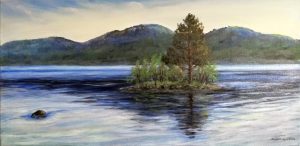 Sininen kesä-ilta Kolilla, 2021
Öljymaalaus, koko 40x80, 520 €